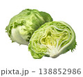 半分にカットしたフレッシュなレタス 138852986