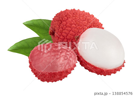 lychee fruit isolated on white background with  full depth of field 138854576
