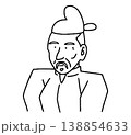 戦国武将の手描きイラスト 138854633