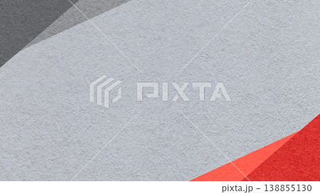 Light gray paper texture background with black, red geometric corners gradient layers, copy space for banner presentation 138855130