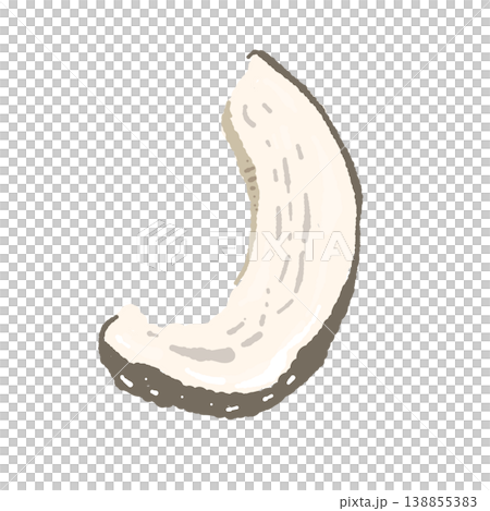 Sliced shiitake mushrooms (single slice, thinly sliced) 138855383