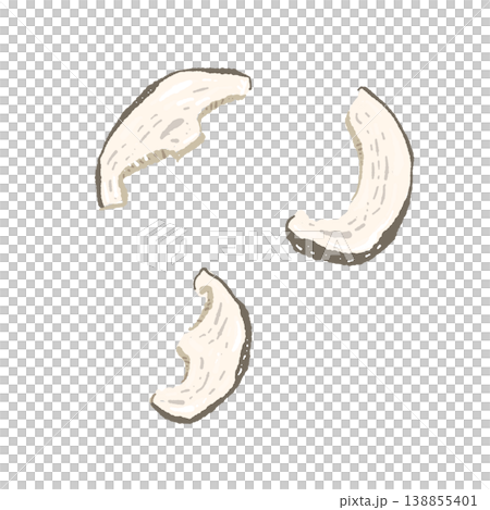 スライス椎茸のセット（バリエーション） 138855401