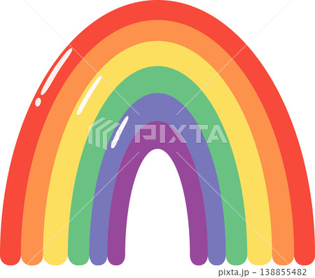 Minimalist Cute Colorful Rainbow Pride Illustration, Simple Colorful Arch, LGBTQA Symbol for Equality and Diversity Isolated Minimalist Cute Colorful Rainbow Pride Illustration, Simple Colorful Arch, LGBTQA Symbol for Equality and Diversity Isolated 138855482