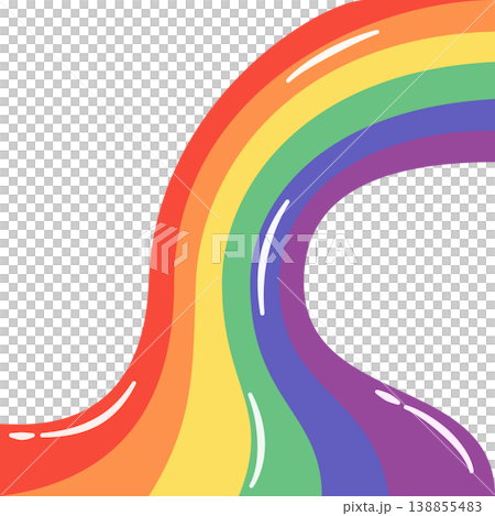 Minimalist Vibrant Wavy Rainbow Illustration, LGBTQ+ Pride Symbol with Glossy Wavy Lines, Vibrant Abstract Equality Design Isolated Minimalist Vibrant Wavy Rainbow Illustration, LGBTQ+ Pride Symbol with Glossy Wavy Lines, Vibrant Abstract Equality Design Isolated 138855483