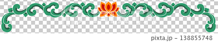 This is an illustration of Dancheong, a traditional Korean pattern. This is an illustration of Dancheong, a traditional Korean pattern. 138855748