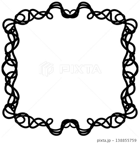 It is a frame drawn with a curve. It is a frame drawn with a curve. 138855759