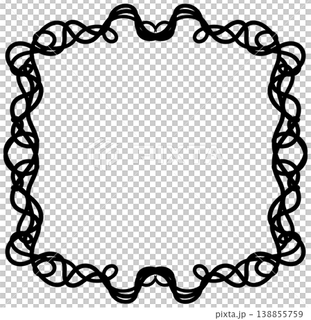 It is a frame drawn with a curve. It is a frame drawn with a curve. 138855759