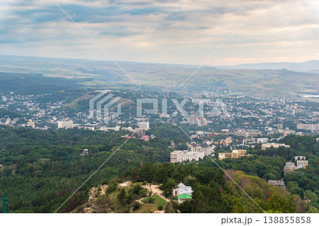 View of the mountains and Kislovodsk from the observation decks of the Kislovodsk Park View of the mountains and Kislovodsk from the observation decks of the Kislovodsk Park 138855858