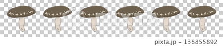 シイタケのライン装飾・飾り罫 138855892