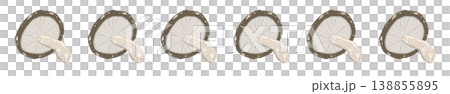 Shiitake mushroom line decoration/decorative border (directly above) 138855895