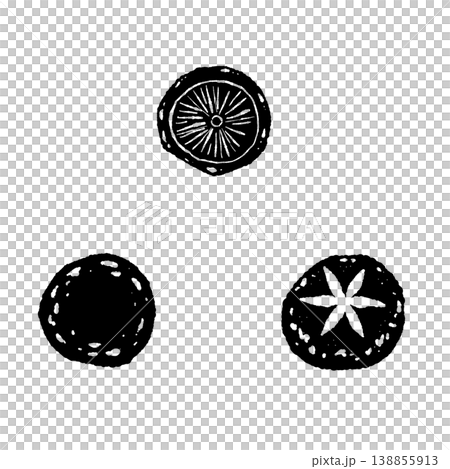 香菇擺件（俯視圖，裝飾切面，單色） 138855913