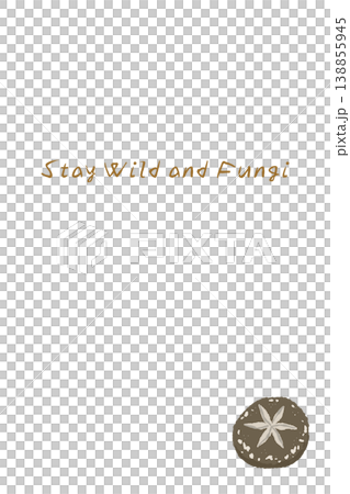 シイタケの縦型メニュー・カードテンプレート 138855945