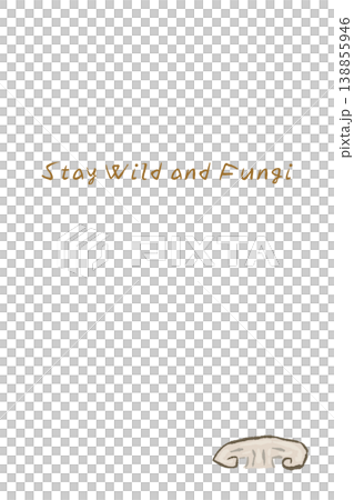 直式選單卡模板，圖案為半香菇。 138855946