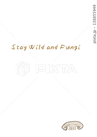 飾り切りシイタケの縦型メニュー・カードテンプレート 138855949