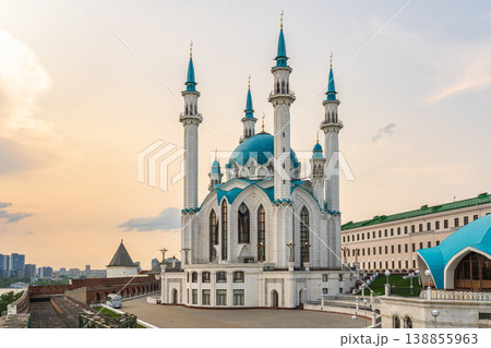 Kul Sharif mosque in Kazan Kremlin, Tatarstan, Russia. It is tourist attraction of Kazan. Kul Sharif mosque in Kazan Kremlin, Tatarstan, Russia. It is tourist attraction of Kazan. 138855963