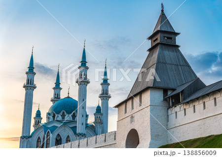 Kul Sharif mosque in Kazan Kremlin, Tatarstan, Russia. It is tourist attraction of Kazan. 138856009