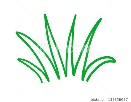 Grass drawn with green lines 138856057