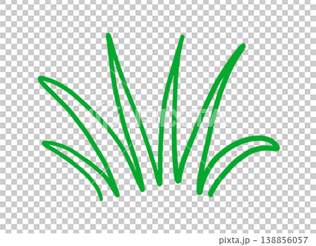Grass drawn with green lines 138856057