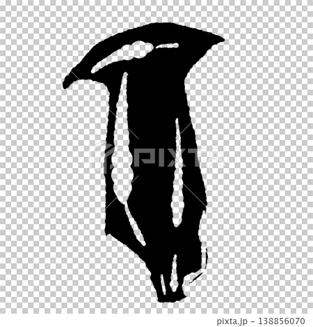 Illustration of sliced king oyster mushroom (single, front view, monochrome) Illustration of sliced king oyster mushroom (single, front view, monochrome) 138856070