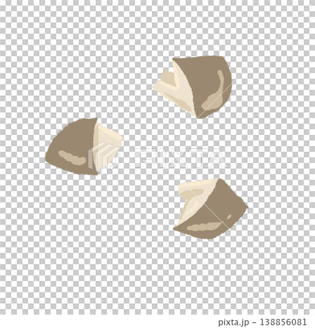 Set of roughly chopped king oyster mushrooms Set of roughly chopped king oyster mushrooms 138856081