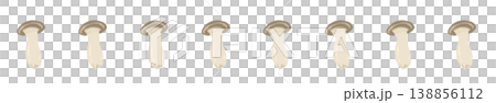 エリンギのライン装飾・飾り罫（まばら） 138856112