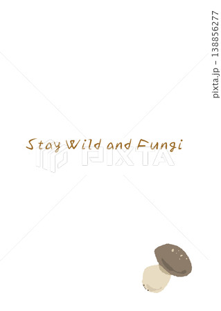 本しめじの縦型メニュー・カードテンプレート 138856277