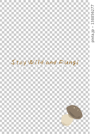 本しめじの縦型メニュー・カードテンプレート 138856277