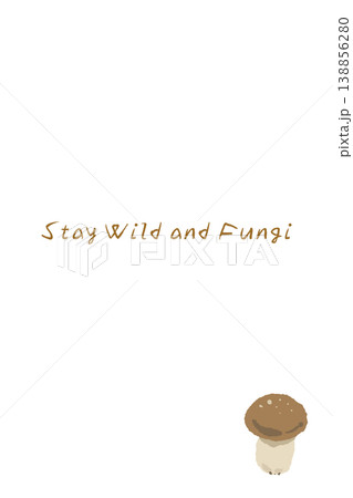 本しめじの縦型メニュー・カードテンプレート 138856280