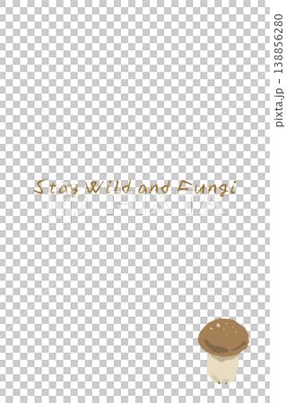 本しめじの縦型メニュー・カードテンプレート 138856280