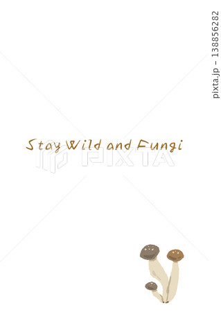 ぶなしめじの縦型メニュー・カードテンプレート 138856282