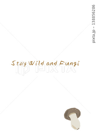 本しめじの縦型メニュー・カードテンプレート 138856286