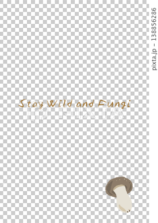 本しめじの縦型メニュー・カードテンプレート 138856286