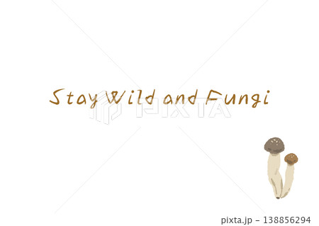 ぶなしめじの横型メニュー・カードテンプレート 138856294