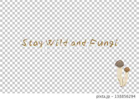 ぶなしめじの横型メニュー・カードテンプレート 138856294