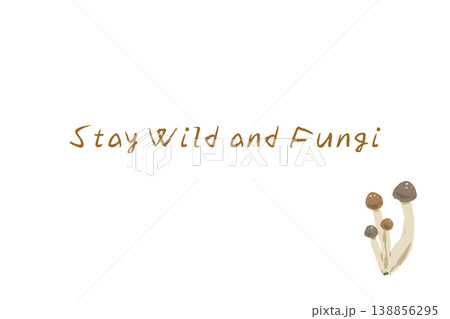 ぶなしめじの横型メニュー・カードテンプレート ぶなしめじの横型メニュー・カードテンプレート 138856295