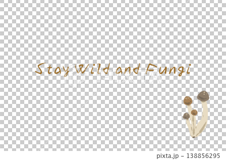 ぶなしめじの横型メニュー・カードテンプレート ぶなしめじの横型メニュー・カードテンプレート 138856295