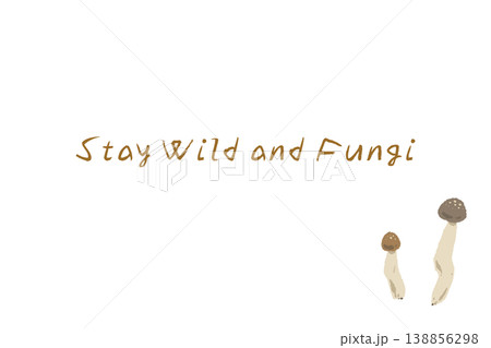 ぶなしめじの横型メニュー・カードテンプレート 138856298