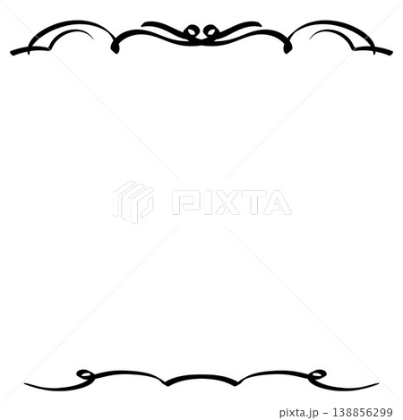It is a letter frame drawn with lines. 138856299