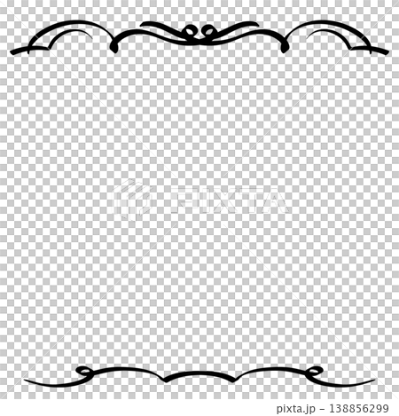 It is a letter frame drawn with lines. 138856299