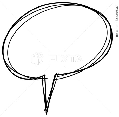 It's a speech bubble line drawing. It's a speech bubble line drawing. 138856301