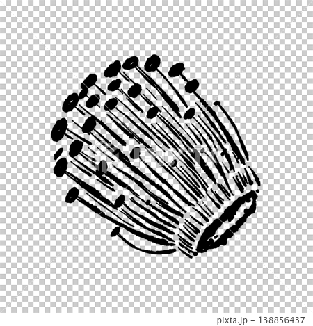 エノキの株（横倒し・根元・モノクロ） 138856437