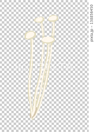 小分けにされたエノキ（斜め）のイラスト 138856450