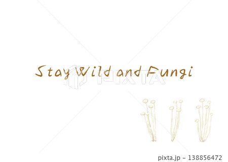 小分けエノキの横型メッセージカードテンプレート 138856472