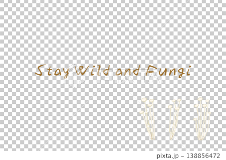 小分けエノキの横型メッセージカードテンプレート 138856472