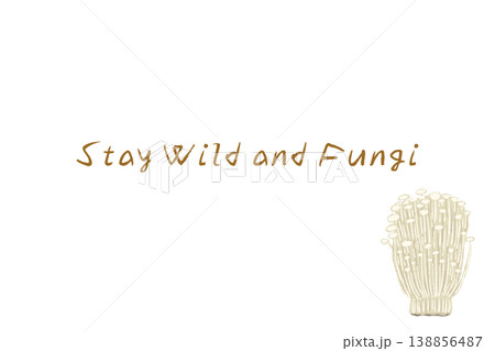 エノキ（正面）の横型メッセージカードテンプレート 138856487