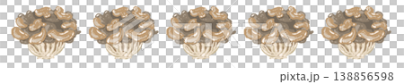 Maitake mushroom line decoration/decorative border Maitake mushroom line decoration/decorative border 138856598