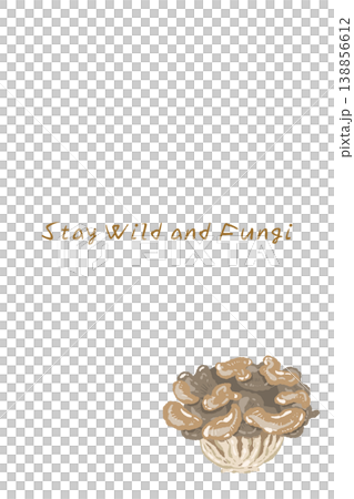 Maitake (diagonal) vertical menu/card template 138856612