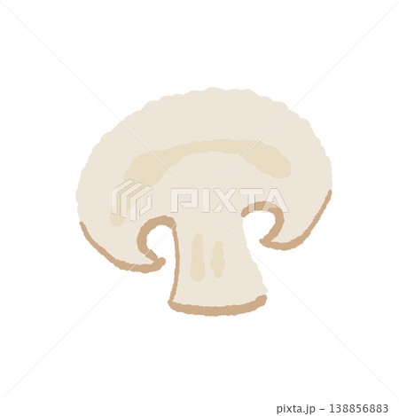 スライスマッシュルーム（単体・正面） 138856883