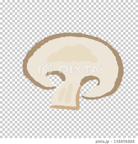 Sliced mushrooms (single, brown, diagonally) 138856888