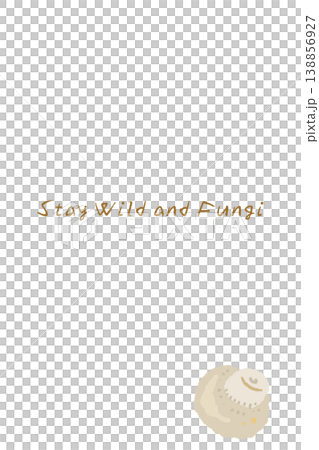 白マッシュルームの縦型メニュー・カードテンプレート 138856927